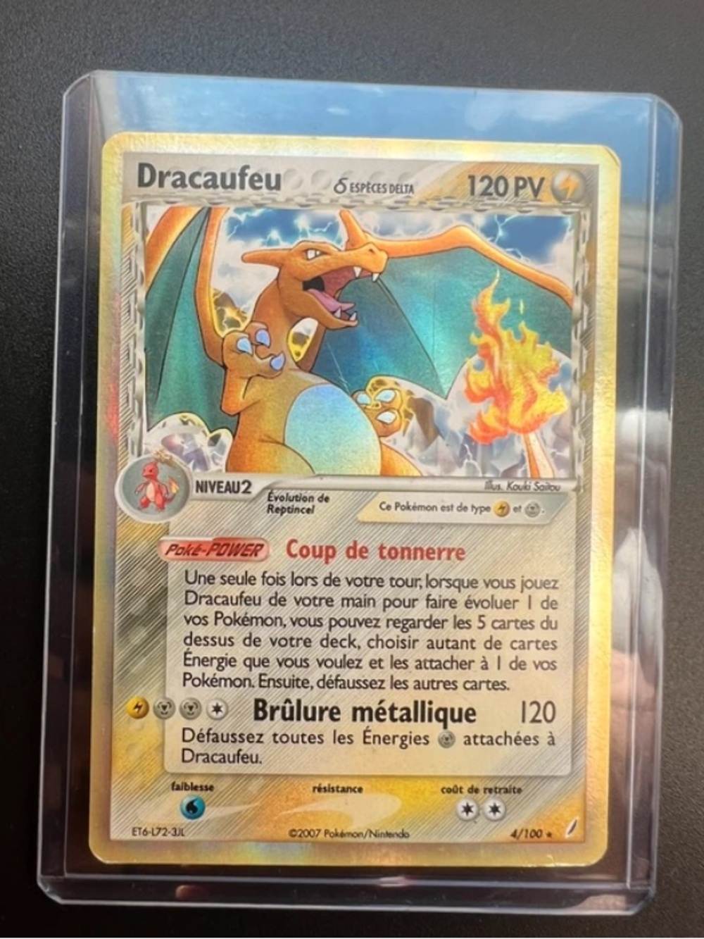 Dracaufeu Gold Foil Card - Charizard (Orange)